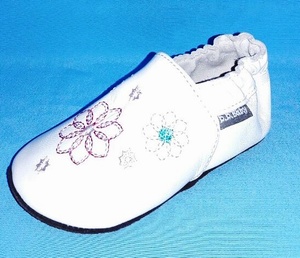 Пинетки кожанные К1956-1 белый Пинетки кожанные К1956-1 белый